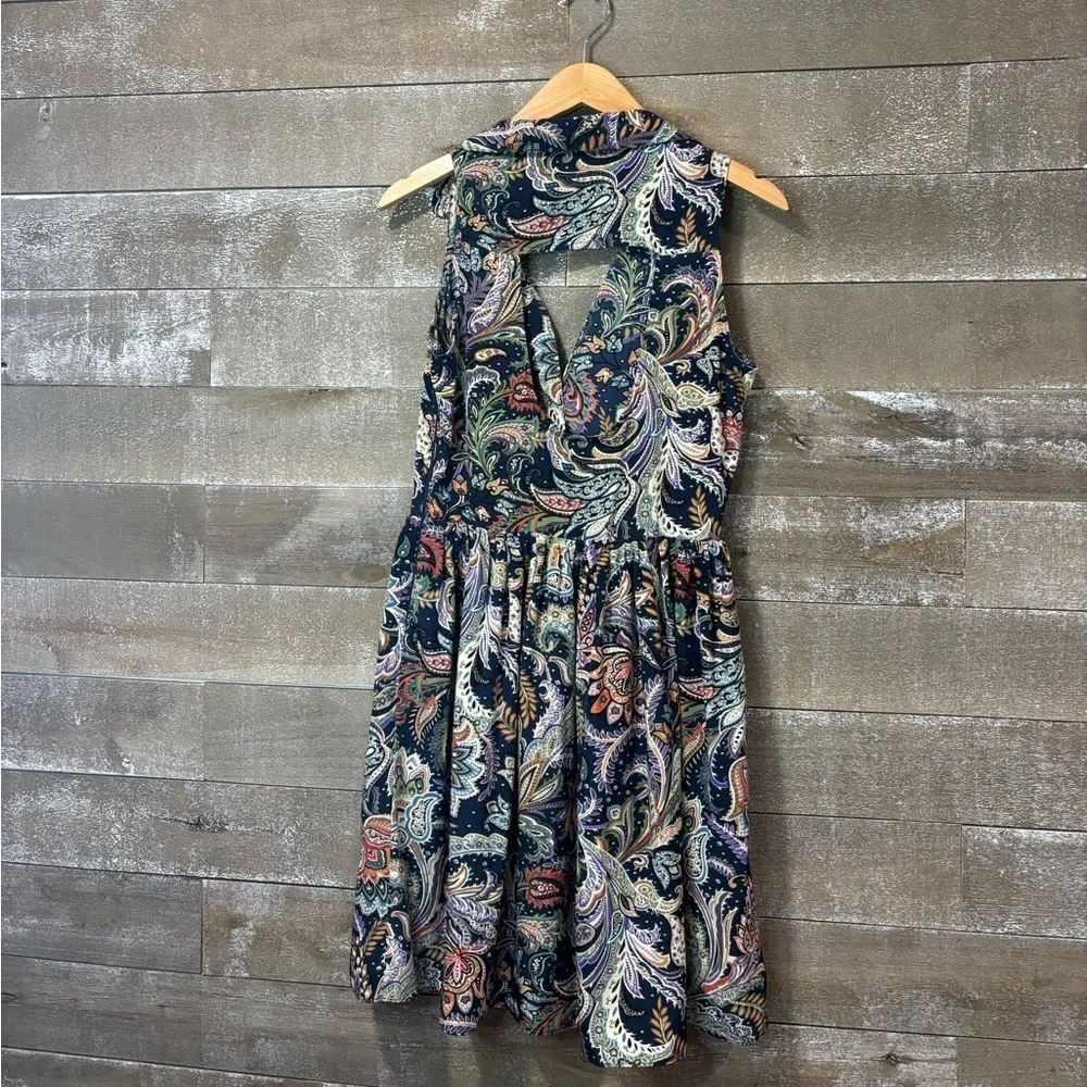 Ark & Co Paisley Open back tank sundress size M - Picture 2 of 11